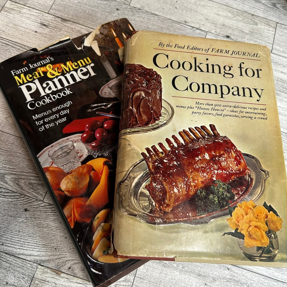 Farm Journal Cookbook Lot Meal Menu Planner Cooking for Company 1968 1970 HCDJ